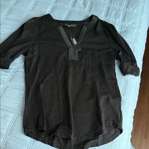 White House Black Market Black Long Sleeve Top